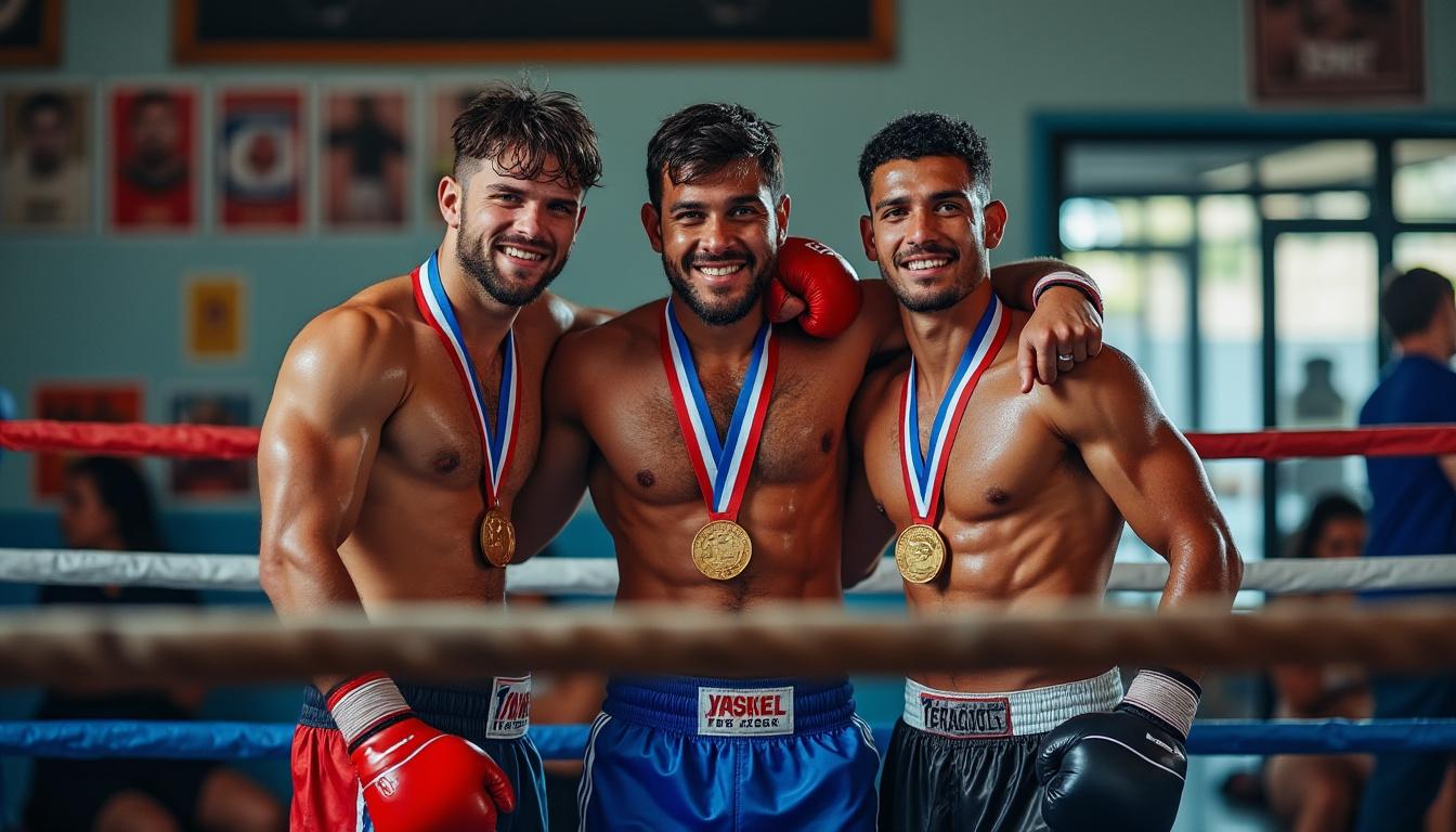 à pipriac, trois gladiateurs brillent en décrochant le titre au championnat de bretagne de kick-boxing, une victoire remarquable qui met en lumière leur talent et leur détermination.