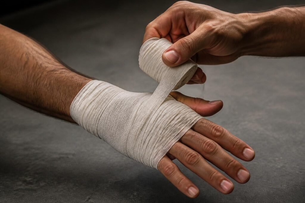 découvrez comment bien mettre vos bandes de boxe pour protéger efficacement vos poignets et phalanges lors de vos entraînements et combats.
