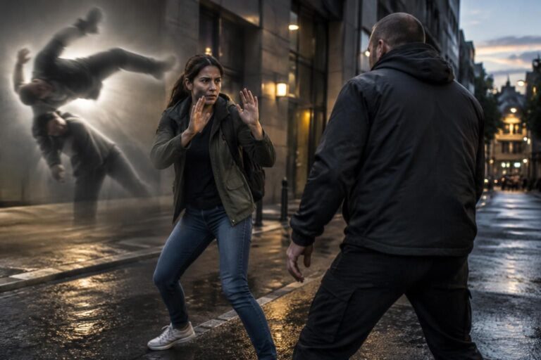boxe et self-défense dans la rue : découvrez ce qui peut réellement aider à vous protéger, les limites des techniques et les idées reçues à éviter.