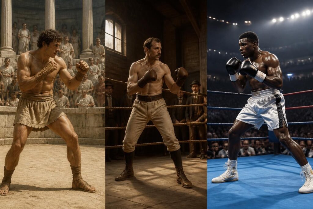 découvrez l'histoire fascinante de la boxe, de ses origines antiques avec les poings grecs jusqu'à l'évolution du ring moderne.