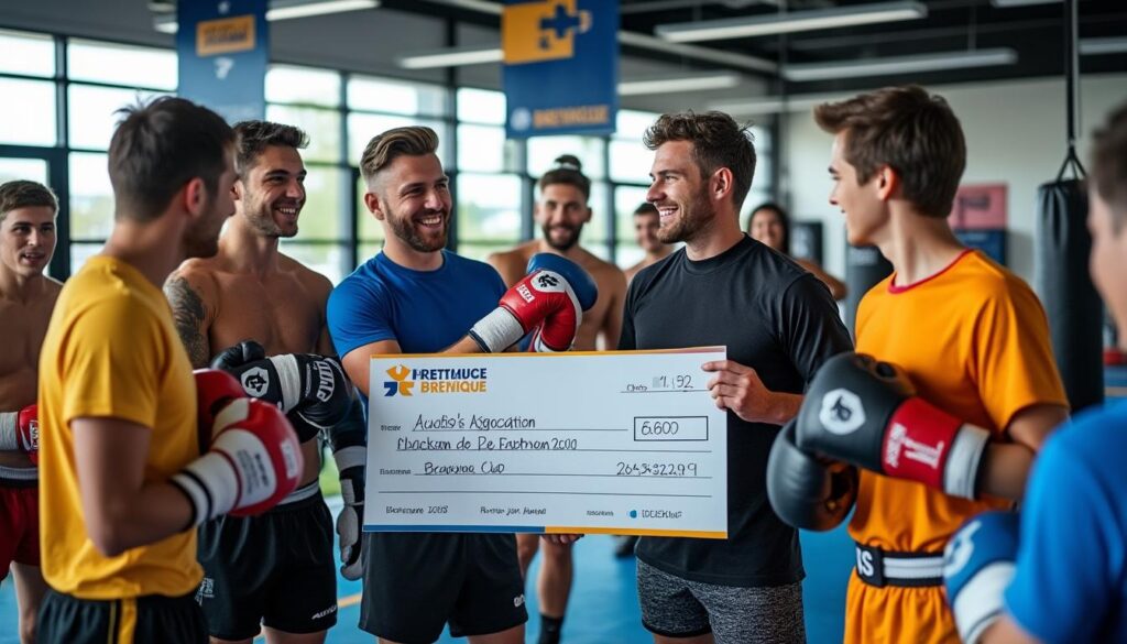 le boxing-club de lamballe reverse les recettes du championnat de bretagne de kick-boxing à l’association autisme 22 pour soutenir leurs actions.